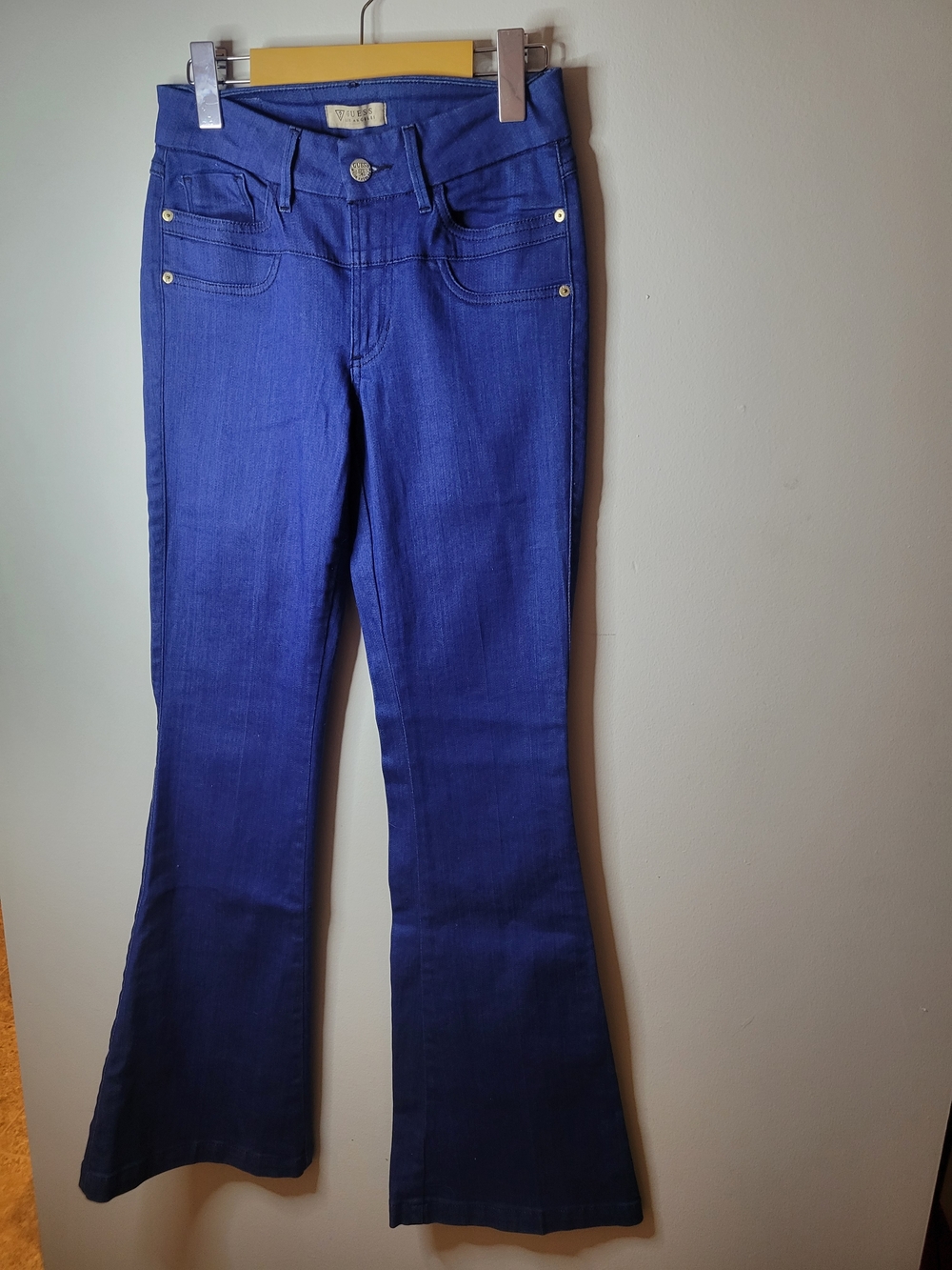 Guess Royal Blue Flare Jeans - Women's Wide Leg